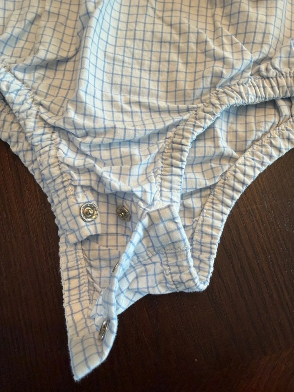 Baby Gap 18-24M Dress Shirt Bodysuit Pants Outfit Set Blue White 2 Pc